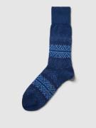 Falke Socken mit Allover-Muster Modell 'Inverness' in Blau, Größe 39/4...