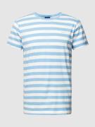 Gant T-Shirt mit Streifenmuster in Hellblau, Größe L