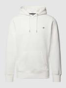 Gant Hoodie mit Label-Stitching Modell 'SHIELD' in Offwhite, Größe S