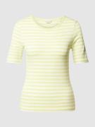 Gant Slim Fit T-Shirt mit Streifenmuster in Neon Gruen, Größe S