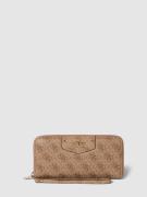 Guess Portemonnaie mit Allover-Logo-Muster Modell 'BRENTON' in Sand, G...
