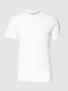 Guess Slim Fit T-Shirt mit Label-Print in Weiss, Größe XL