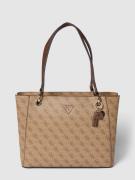 Guess Handtasche mit Allover-Muster Modell 'NOELLE NOEL TOTE' in Hellb...