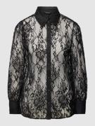 Guess Bluse mit Hemdblusenkragen Modell 'LITA' in Black, Größe XS