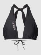 Guess Bikini-Oberteil mit Label-Print in Black, Größe XS