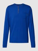 Jockey Longsleeve mit kurzer Knopfleiste Modell 'Night & Day' in Royal...