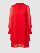 JOOP! Knielanges Kleid mit Schlüsselloch-Ausschnitt in Rot, Größe 34