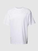 KARL KANI T-Shirt mit Label-Print in Weiss, Größe XS