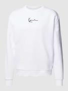 KARL KANI Sweatshirt mit Logo-Stitching in Weiss, Größe XXL