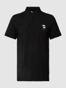 Karl Lagerfeld Poloshirt mit Motiv-Patch in Black, Größe S