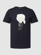 Karl Lagerfeld T-Shirt mit Motiv-Print in Marine, Größe S
