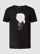 Karl Lagerfeld T-Shirt mit Motiv-Print in Black, Größe M