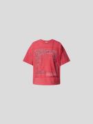 Kenzo Oversized T-Shirt mit Zierbesatz in Fuchsia, Größe XS