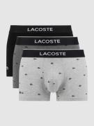 Lacoste Trunks mit elastischem Bund im 3er-Pack in Black, Größe S