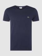 Lacoste T-Shirt mit Logo-Stitching in Marine, Größe XS