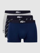 Lacoste Trunks mit Stretch-Anteil im 3er-Pack in Marine, Größe L