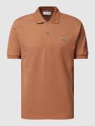 Lacoste Classic Fit Poloshirt mit Label-Applikation in Hazel, Größe M