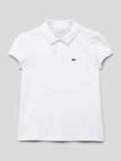 Lacoste Poloshirt mit Logo-Stitching in Weiss, Größe 140