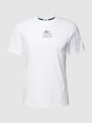 Lacoste T-Shirt mit Label-Print in Weiss, Größe S