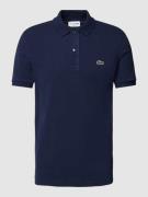 Lacoste Poloshirt mit Label-Stitching in Marine, Größe S