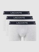 Lacoste Trunks mit Label-Details im 3er-Pack in Hellgrau, Größe S