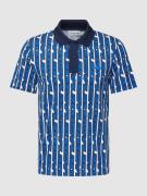 Lacoste Regular Fit Poloshirt mit Allover-Muster in Royal, Größe XXL