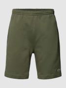 Lacoste Regular Fit Shorts mit elastischem Bund in Oliv, Größe S