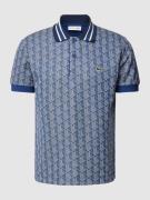 Lacoste Classic Fit Poloshirt mit Allover-Muster in Dunkelblau, Größe ...