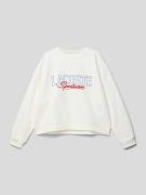 Lacoste Sweatshirt mit Label-Print in Weiss, Größe 140
