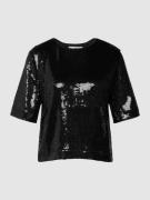 Mango T-Shirt mit Allover-Paillettenbesatz Modell 'XAVI' in Black, Grö...