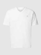 Marc O'Polo T-Shirt mit Label-Print in Weiss, Größe S
