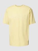 Marc O'Polo T-Shirt mit Label-Stitching in Hellgelb, Größe S