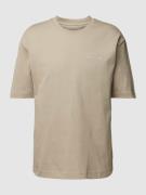 Marc O'Polo T-Shirt mit Label-Stitching in Sand, Größe L