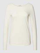 Marc O'Polo Longsleeve aus Baumwolle mit Label-Detail in Offwhite, Grö...