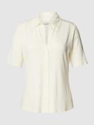 Marc O'Polo T-Shirt mit durchgehender Knopfleiste in Offwhite, Größe X...