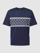 Michael Kors T-Shirt mit Blockstreifen Modell 'EMPIRE STRIPE' in Dunke...