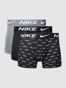 Nike Trunks mit elastischem Logo-Bund im 3er-Pack in Mittelgrau, Größe...
