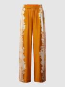 Oilily Wide Leg Stoffhose mit floralem Print Modell 'PUTRYA' in Orange...