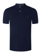 Polo Ralph Lauren Slim Fit Poloshirt mit Logo-Stitching in Dunkelblau,...