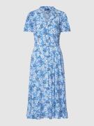 Polo Ralph Lauren Midikleid mit floralem Muster in Blau, Größe 36