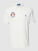 Polo Ralph Lauren Poloshirt mit Logo und Motiv-Stitching in Offwhite, ...