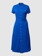 Polo Ralph Lauren Kleid mit kurzen Ärmeln, Polokragen und Taillenband ...