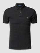 Polo Ralph Lauren Slim Fit Poloshirt mit Logo-Stitching in Black, Größ...