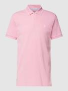 Polo Ralph Lauren Tailored Fit Poloshirt mit Label-Stitching in Pink, ...