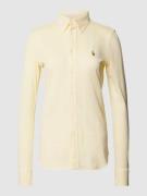 Polo Ralph Lauren Bluse mit Button-Down-Kragen in Gelb, Größe XS