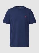 Polo Ralph Lauren Classic Fit T-Shirt mit Label-Stitching in Marine, G...