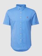 Polo Ralph Lauren Slim Fit Freizeithemd mit 1/2-Arm in Bleu, Größe S