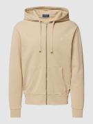 Polo Ralph Lauren Sweatjacke mit Logo-Stitching in Beige, Größe XXL