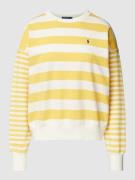Polo Ralph Lauren Sweatshirt mit Streifenmuster in Gelb, Größe XS