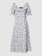 Polo Ralph Lauren Leinenkleid in Midilänge in Hellblau, Größe XXS